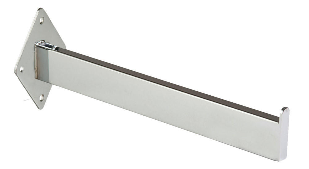 12 Chrome Rectangular Tubing Straight Faceout For Wall Mount System - New