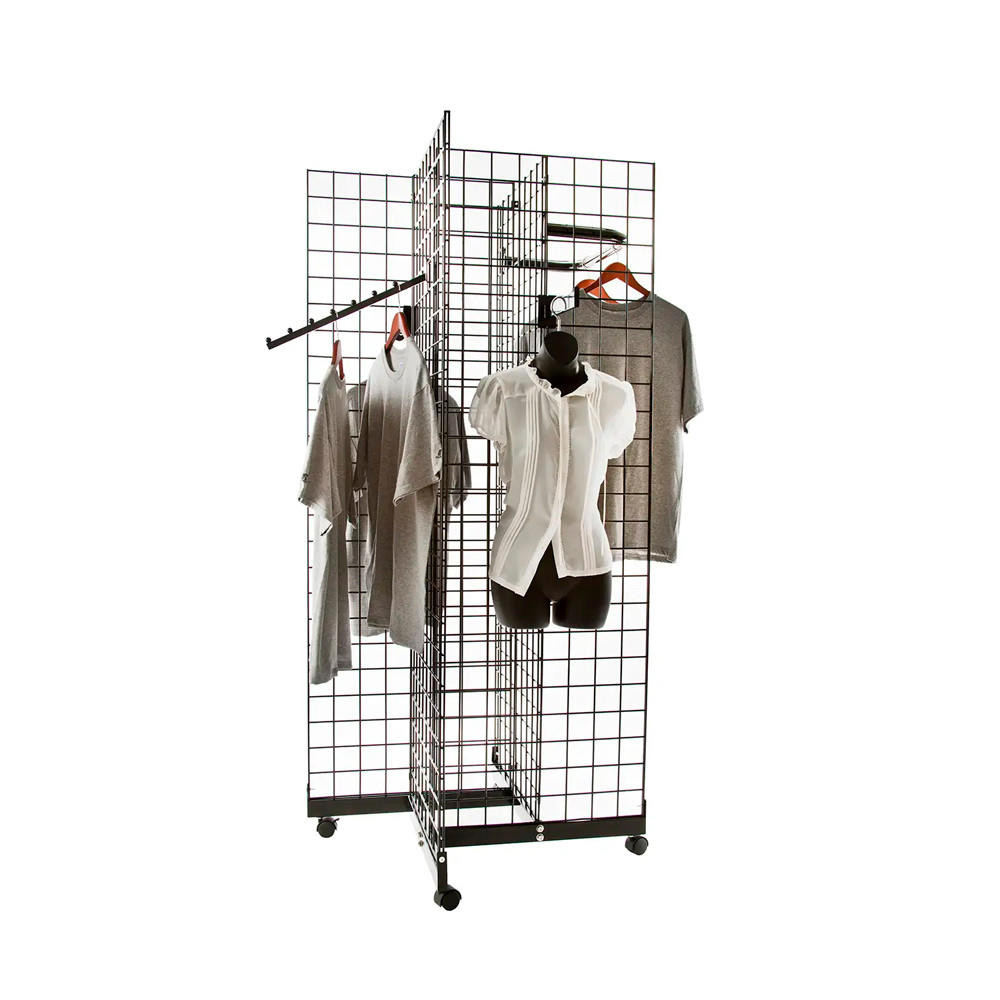 4Way Gridwall Display Legs With Wheels For 24"W Panels