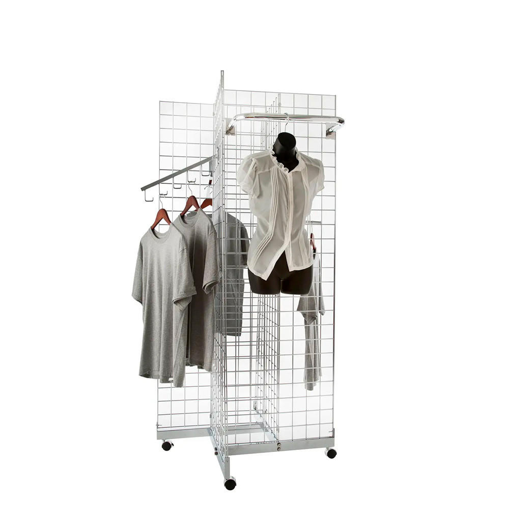 4Way Gridwall Display Legs With Wheels For 24"W Panels