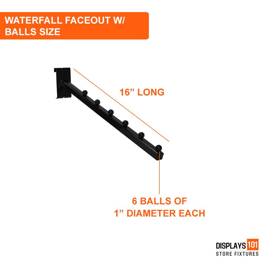Displays 101 6 Ball Square Tubing Waterfall For Gridwall 