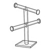 Proacrylics Acrylic Jewelry Display - 2 Tier T-Bar Stand 11.5x16