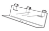 Proacrylics Gridwall Book Shelf, 23 3/4 L x 5 D, Open End