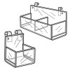 Proacrylics Acrylic Bins Single and Double Pocket For Gridwall