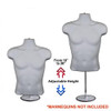 EZ-Mannequins Metal Base & Pole 19" Height To 36" 