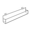 Acrylic Gridwall J-Rack Shelves - Closed End