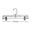 Maxima Displays 14 Heavy Weight Plastic Skirt and Pants Hangers With Clips - 100 Pieces