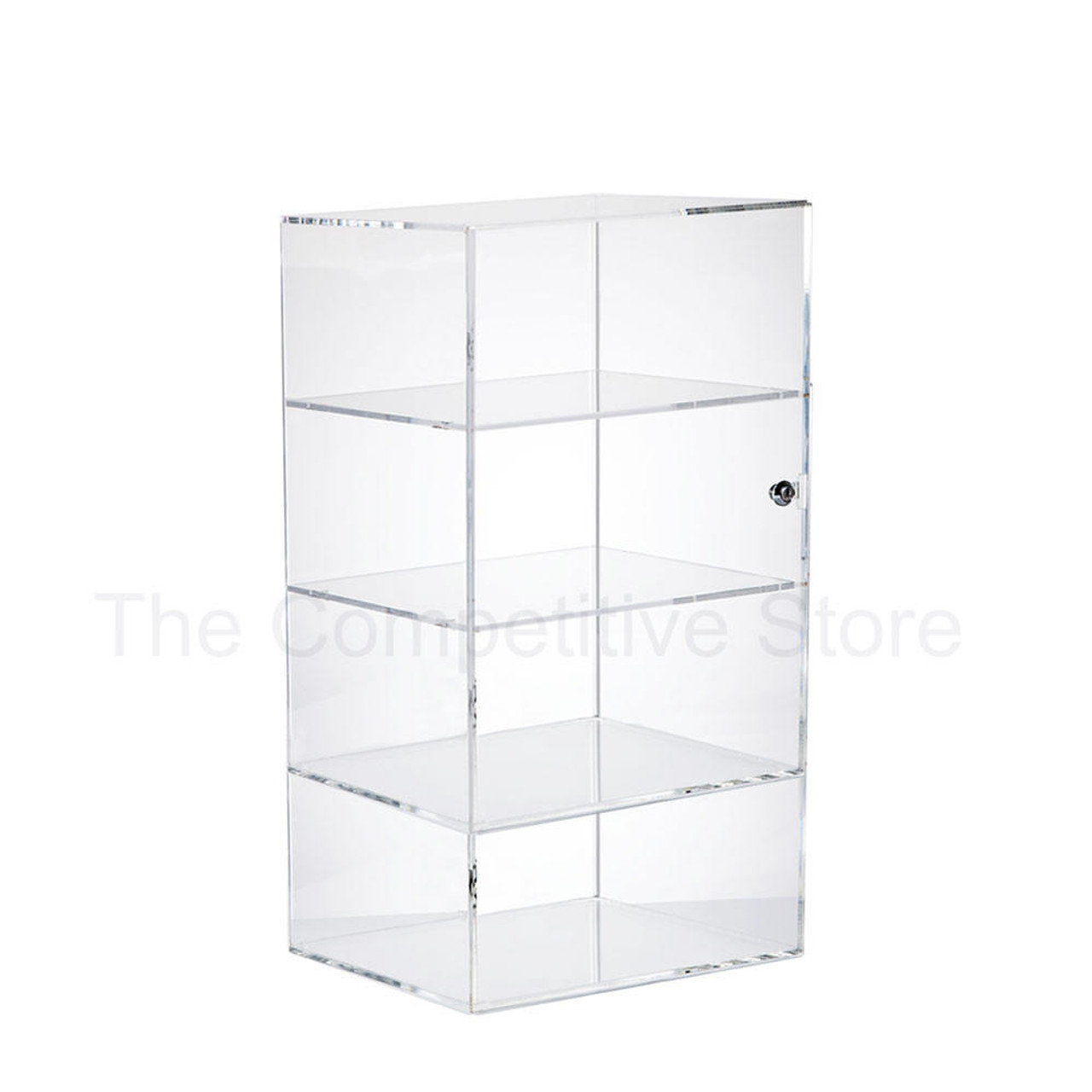 Proacrylics Acrylic Countertop Display Case 3 Flat Shelves 21 H