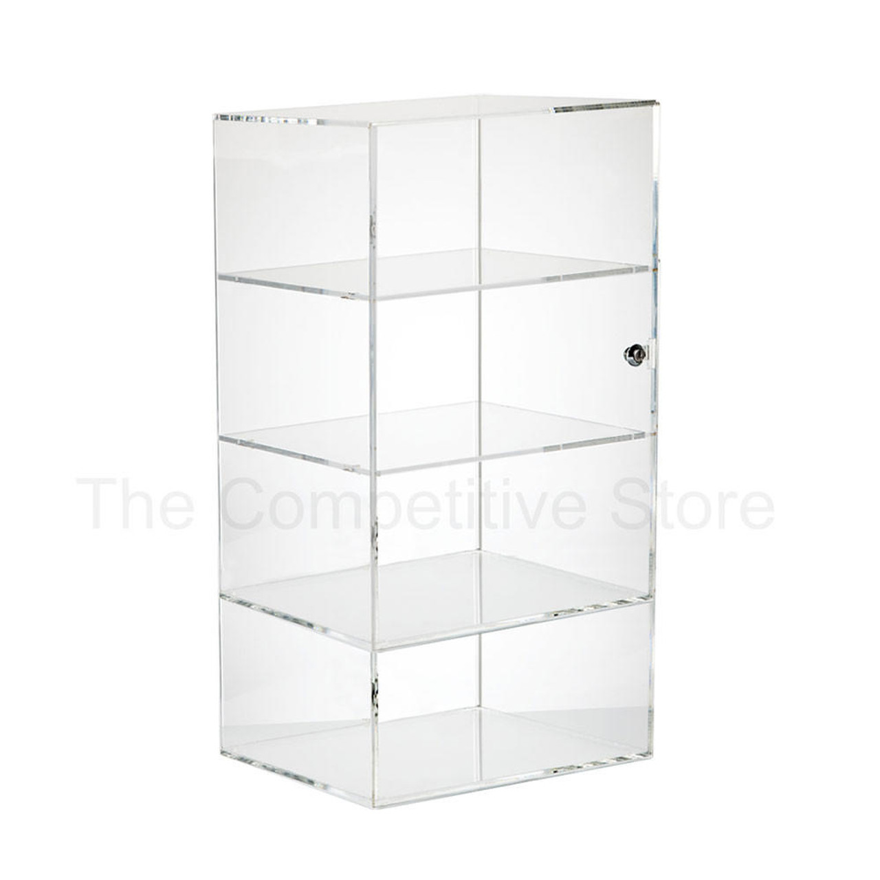 Proacrylics Acrylic Countertop Display Case 3 Flat Shelves 24 H