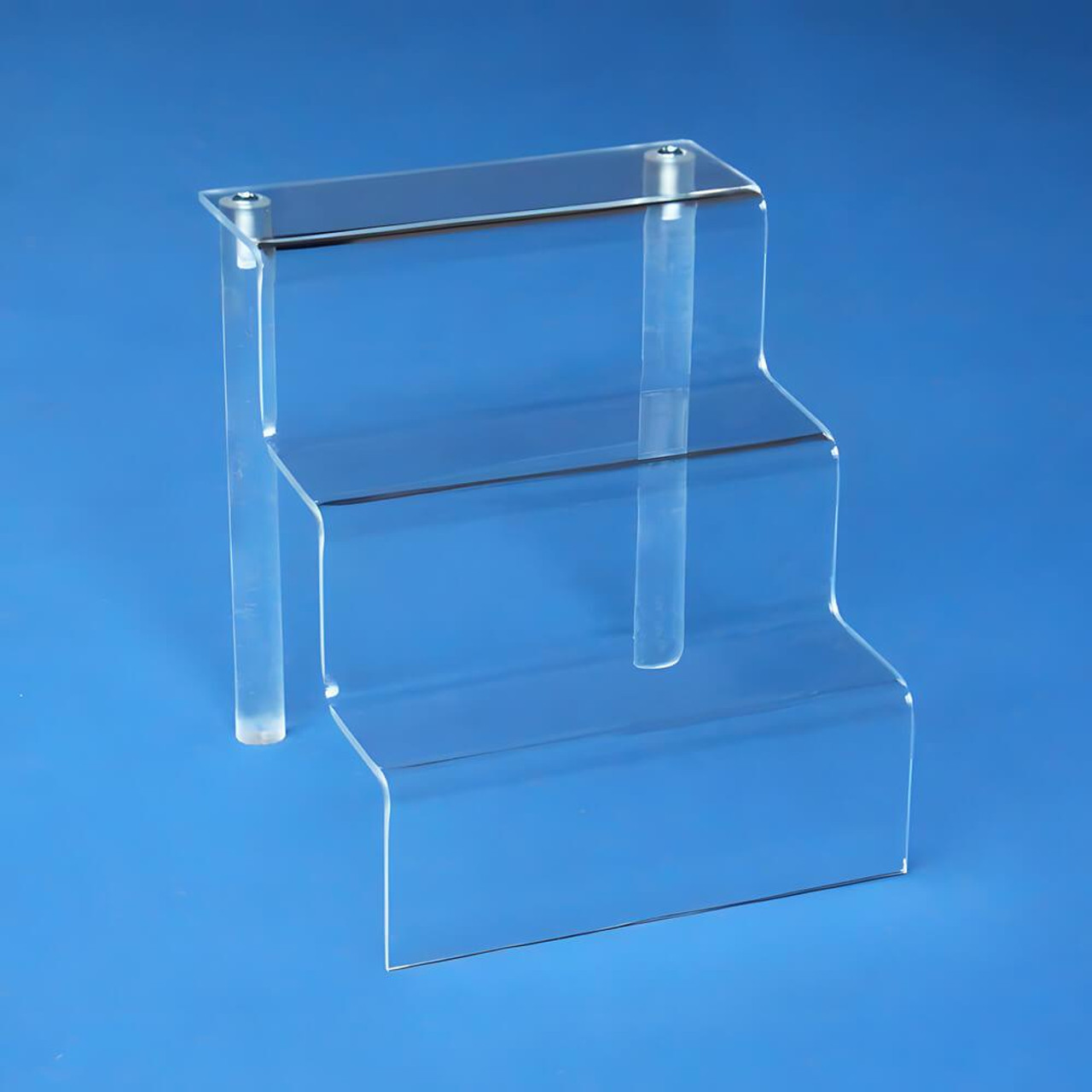 Proacrylics Acrylic Stair Shelf  w/ 3 Display Steps of 2" Deep