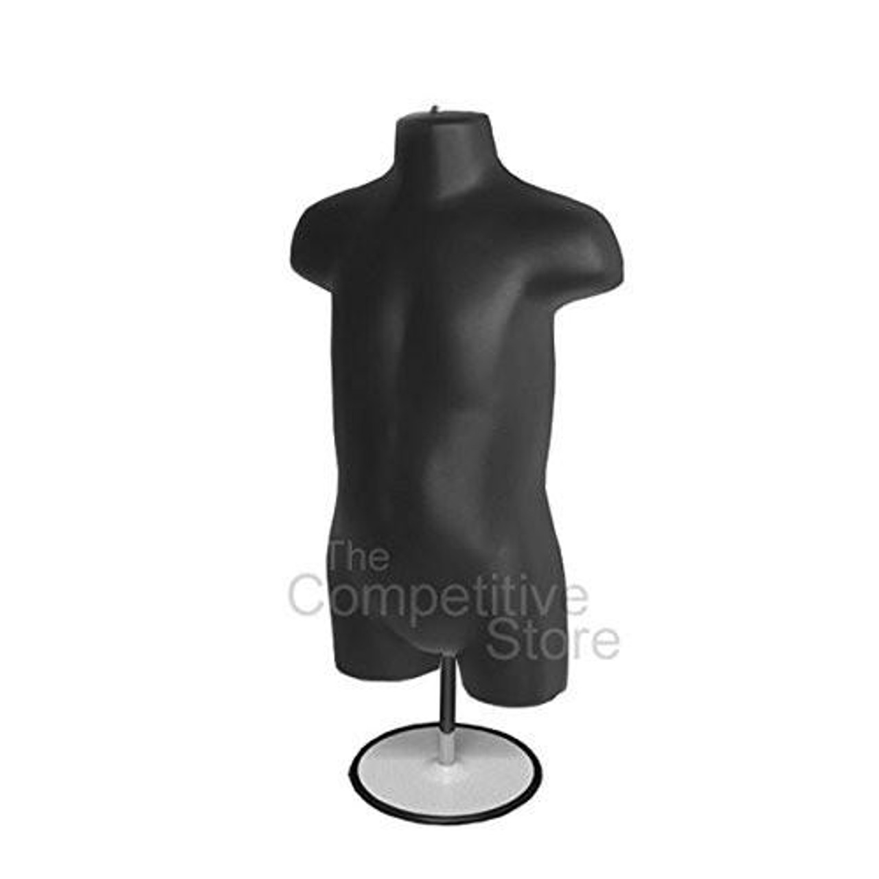 EZ-Mannequins Toddler Mannequin Form In Black W/ Metal Base