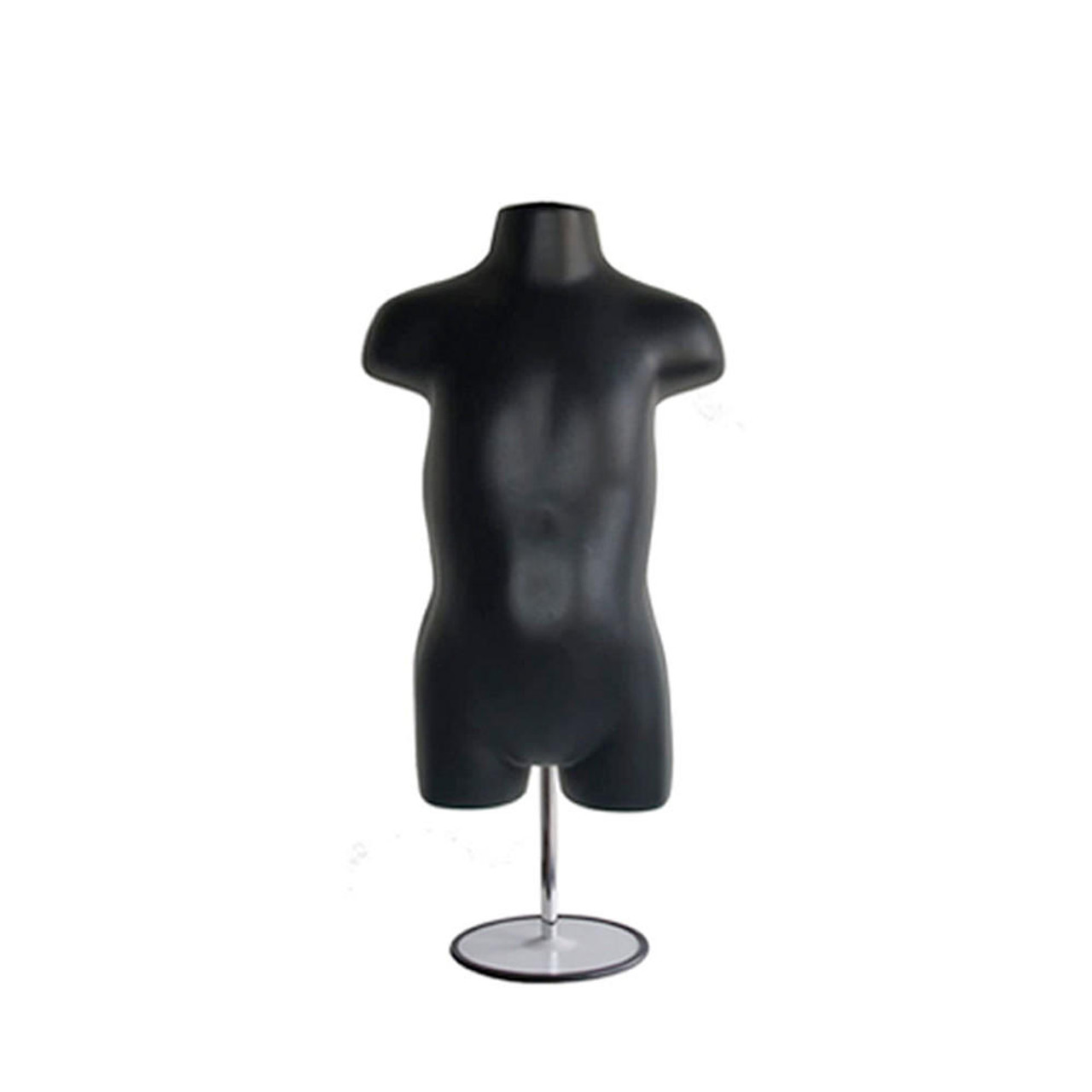 EZ-Mannequins Toddler Mannequin Form In Black W/ Metal Base