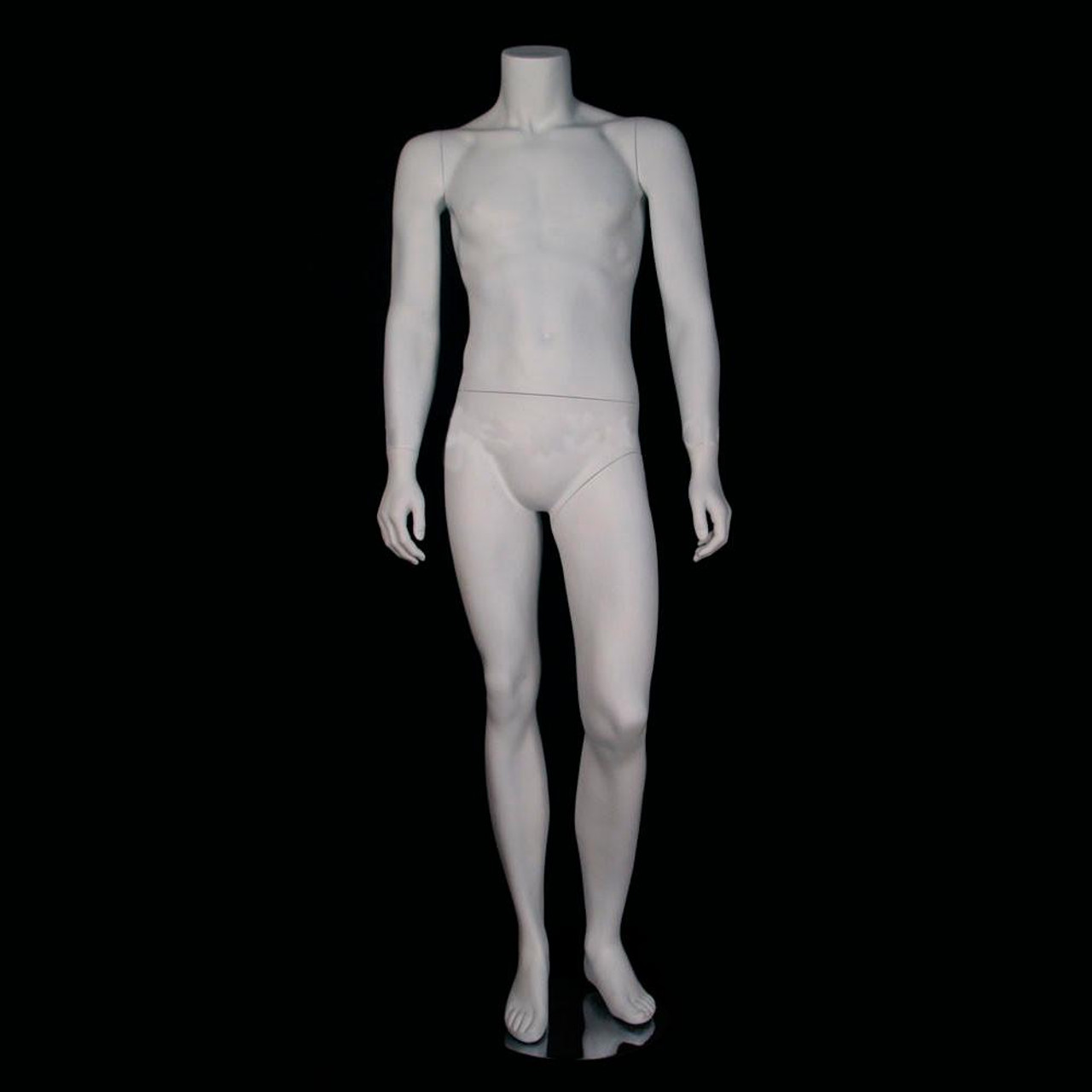 EZ-Mannequins Male Headless Full Body Mannequin  w/ One Bent Leg 