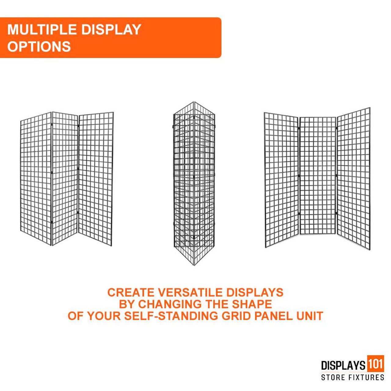  BRRIY 3-Layer Grid Wall Panel, Movable Steel Wire Grid