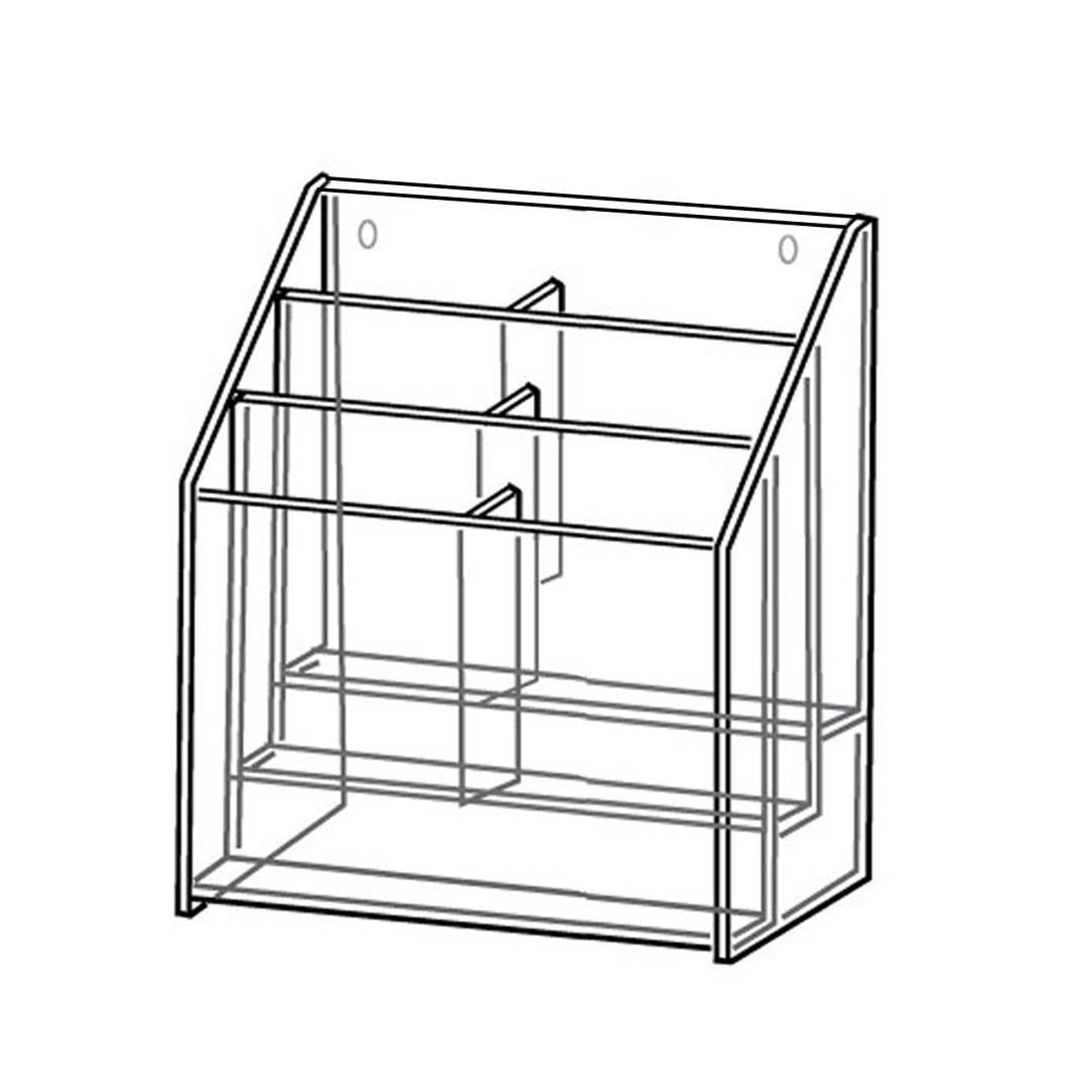  3 Tier 8.5" x 11" Brochure Holder For Counter Or Wall Mount 