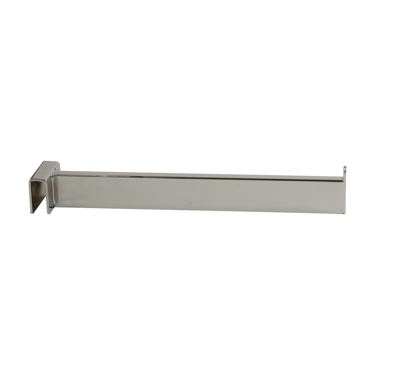 Displays 101 12-in Chrome Saddle Mount Faceout for Rectangular Tubing
