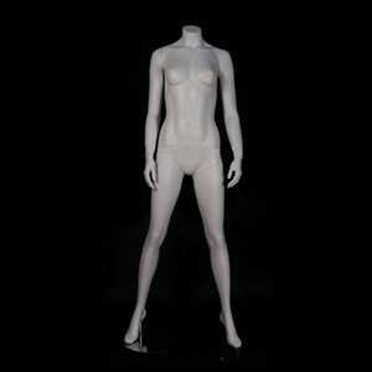 Female headless full-body mannequin with straight arms and legs