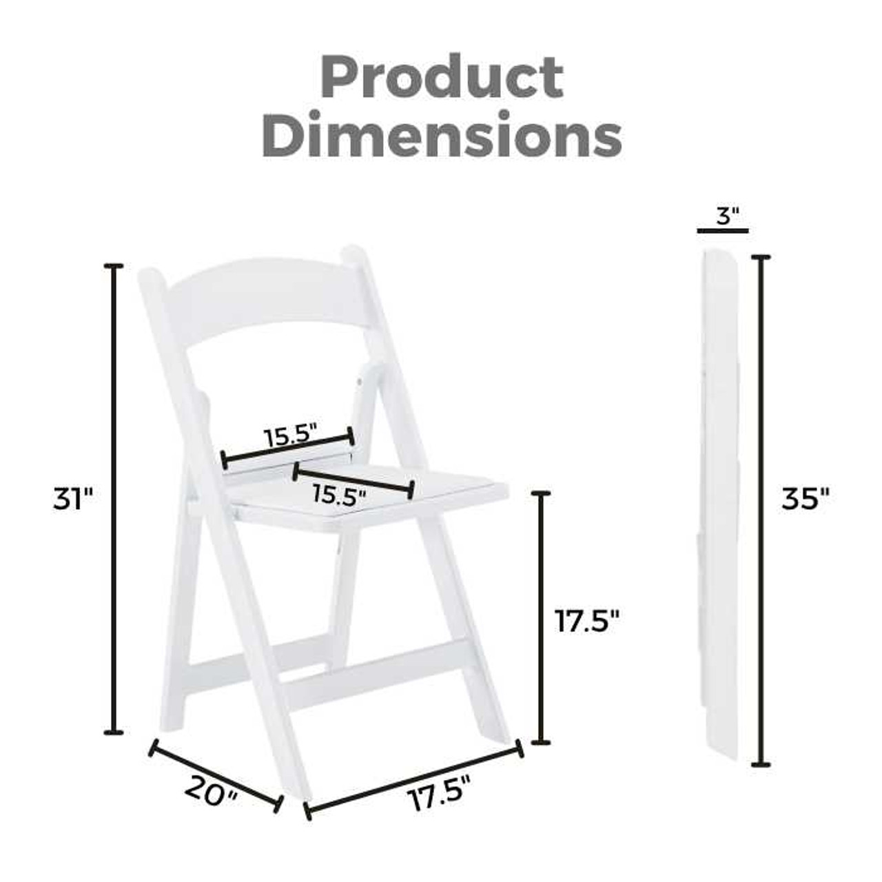 Commercial Resin Folding Chair Rental – Indoor & Outdoor Event Seating RS-PP-RFC6