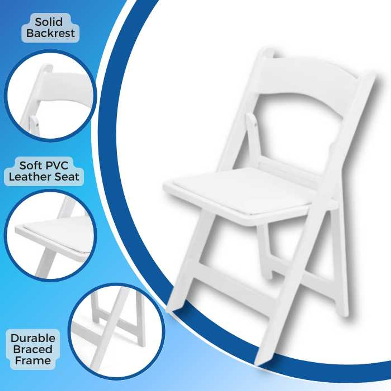 Commercial Resin Folding Chair Rental – Indoor & Outdoor Event Seating RS-PP-RFC6