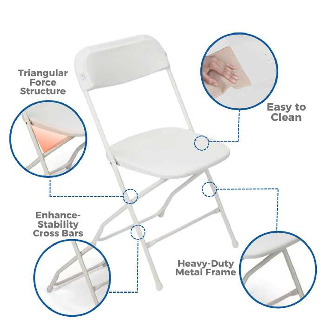 Plastic Folding Chair Rental – Stackable Event Seating RS-PP-PFC2