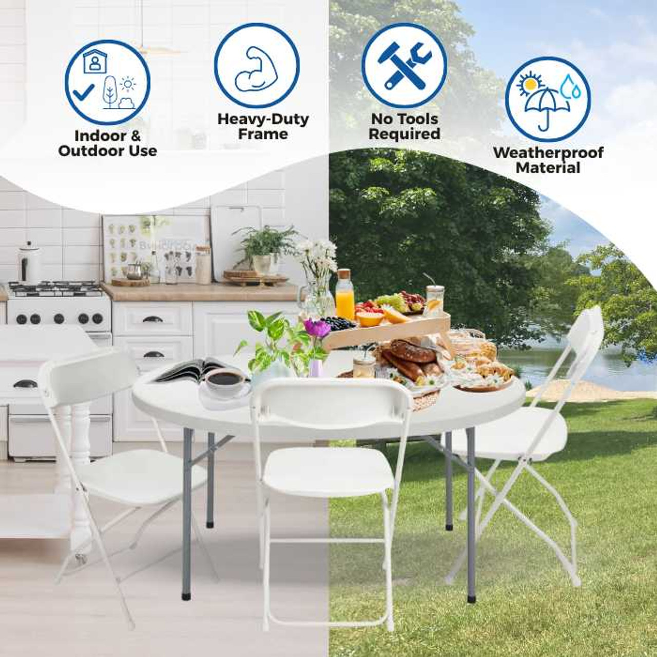Plastic Folding Chair Rental – Stackable Event Seating RS-PP-PFC2