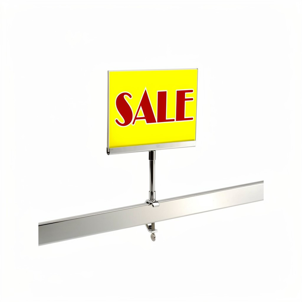 Universal Chrome Sign Holder Clamp with Thumbscrew
