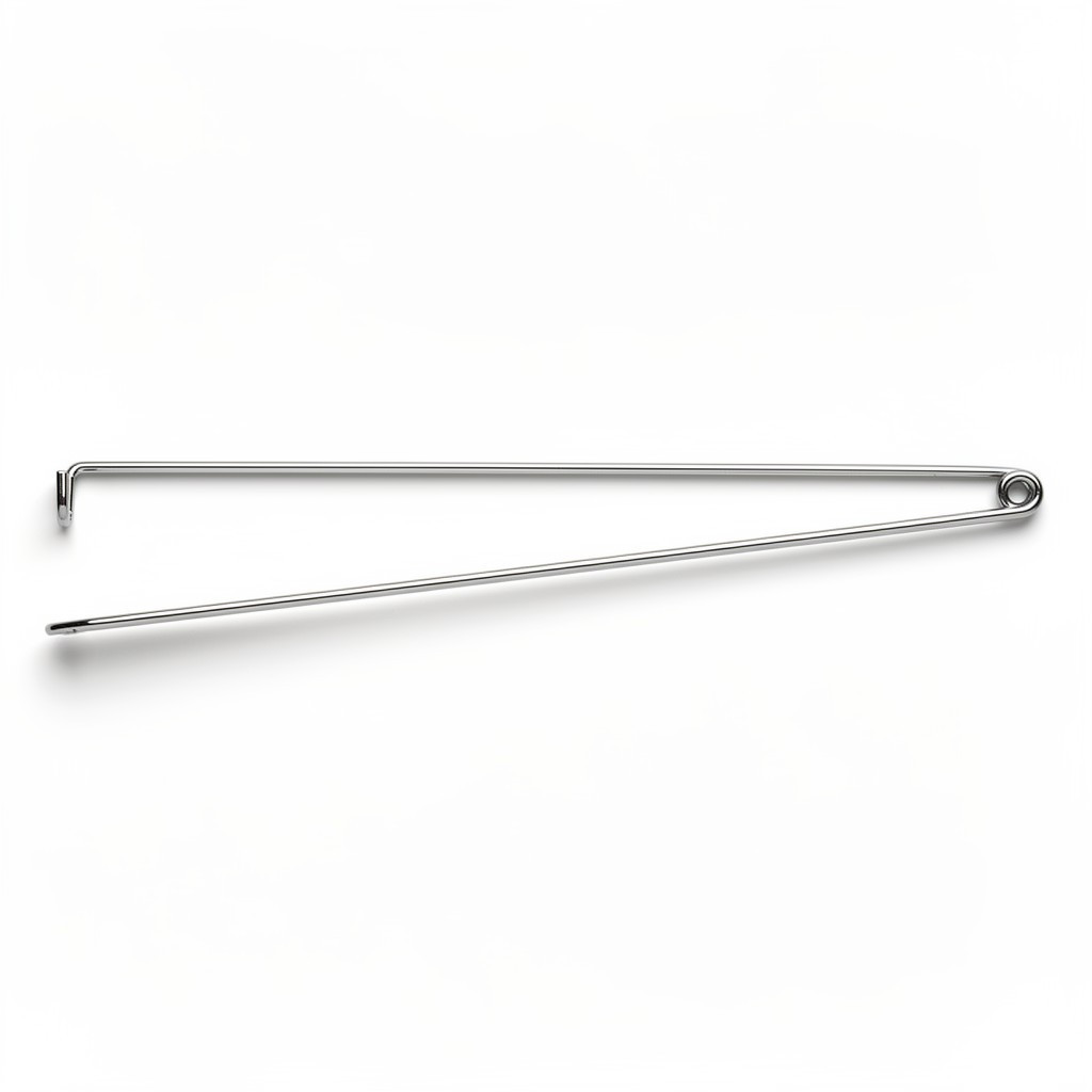 14" Chrome Diaper Pin Rod for Loop Hook Hangers