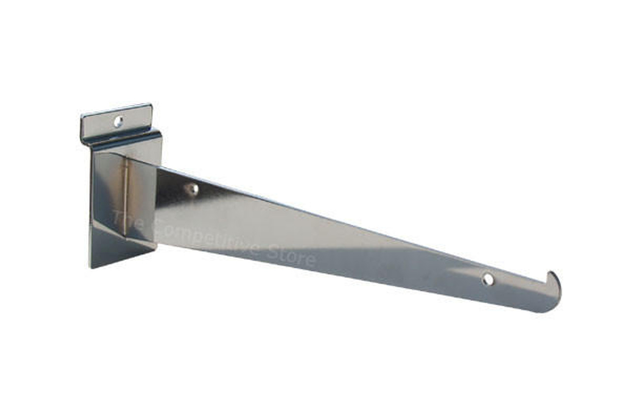 Maxima Displays 10 Slatwall Knife Shelf Brackets With Lip - Fits All Slat Panels