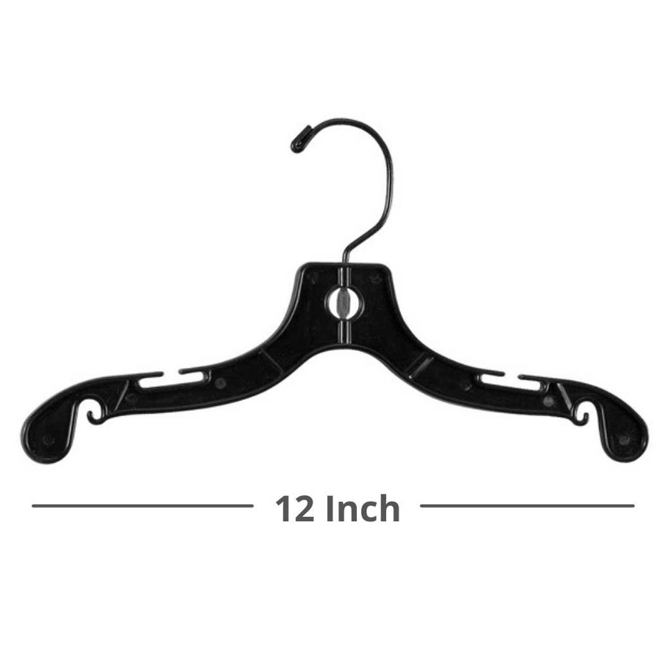 Maxima Displays 12 Plastic Child Dress Hanger With Hook - 100 pieces