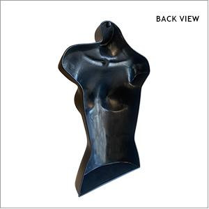 Hollow back of the black female hanging mannequin torso
