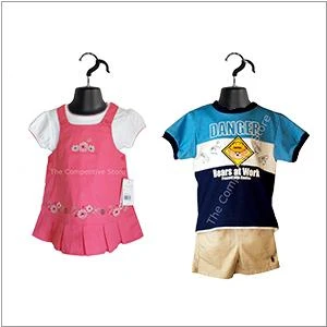 Black toddler mannequin displaying boys and girls clothing