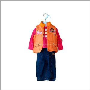 Toddler outfit displayed on the white toddler torso mannequin