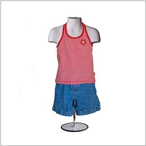 Child outfit displayed on the white child torso mannequin