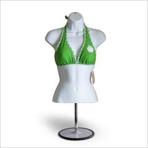 Bikini displayed on the white female torso mannequin