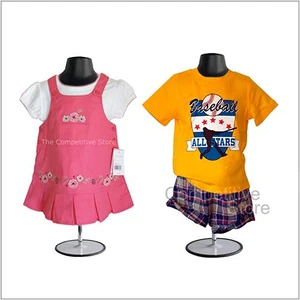 Black toddler mannequin displaying boys and girls clothing