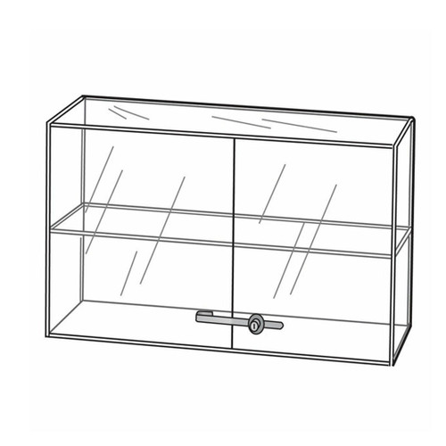 Proacrylics Acrylic Countertop Display Case 1 Flat Shelf 13 H Proacrylics Acrylic Countertop Display Case 1 Flat Shelf 13 H
