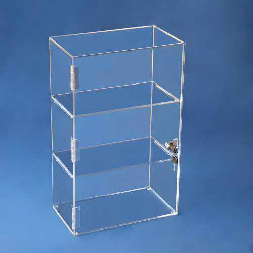 Proacrylics Acrylic Countertop Display Case 2 Flat Shelves 21" H Proacrylics Acrylic Countertop Display Case 2 Flat Shelves 21" H