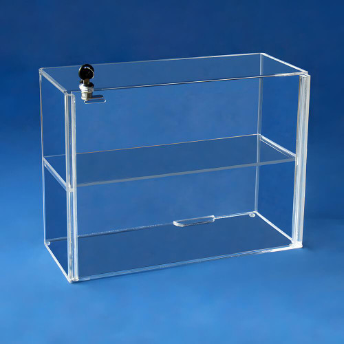 Proacrylics Acrylic Countertop Display Case 1 Flat Shelf 12" H