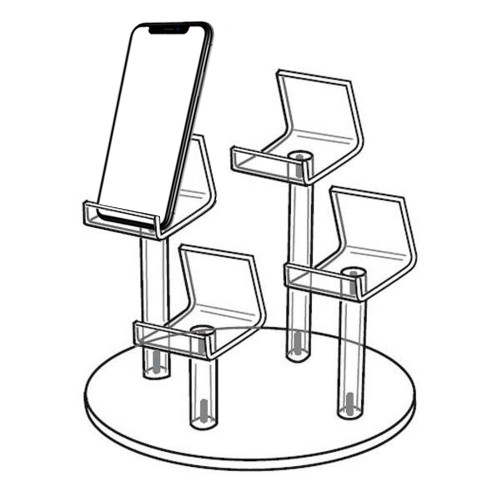 Clear Acrylic Display Easel Stand - For Counter Top Displays