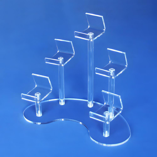 Clear Acrylic 5-Pedestal Cell Phone Display Clear Acrylic 5-Pedestal Cell Phone Display