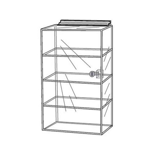 Proacrylics Acrylic Slat Wall Display Case 15.5x8.5x24 Proacrylics Acrylic Slat Wall Display Case 15.5x8.5x24