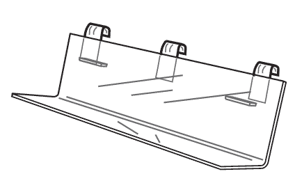 Proacrylics Gridwall Book Shelf, 23 3/4 L x 5 D, Open End