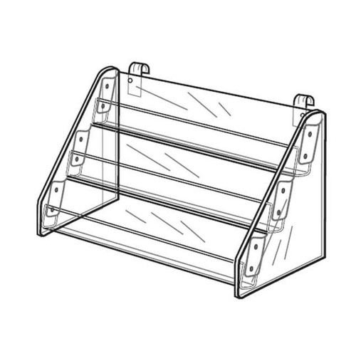 Acrylic Gridwall Brochure Holder 4 Tiers Acrylic Gridwall Brochure Holder 4 Tiers