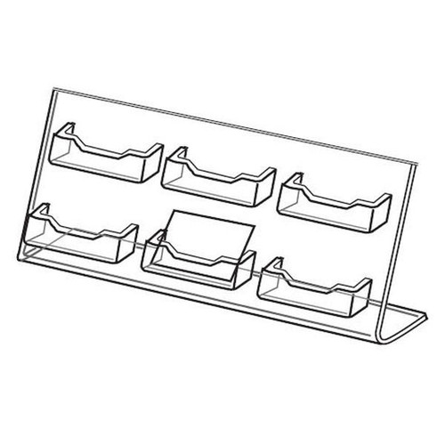 6-Card Acrylic Business Holder for Countertop 6-Card Acrylic Business Holder for Countertop