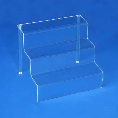 Proacrylics Acrylic Stair Shelf w/ 3 Display Steps of 3" Deep Proacrylics Acrylic Stair Shelf w/ 3 Display Steps of 3" Deep