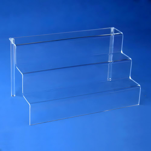 Proacrylics Acrylic Stair Shelf w/ 3 Display Steps of 3" Deep Proacrylics Acrylic Stair Shelf w/ 3 Display Steps of 3" Deep