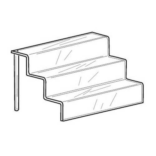 Proacrylics Acrylic Stair Shelf w/ 3 Display Steps of 4 Deep Proacrylics Acrylic Stair Shelf w/ 3 Display Steps of 4 Deep