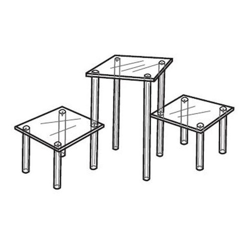Proacrylics Acrylic Square Table Three Tiers For Display Proacrylics Acrylic Square Table Three Tiers For Display