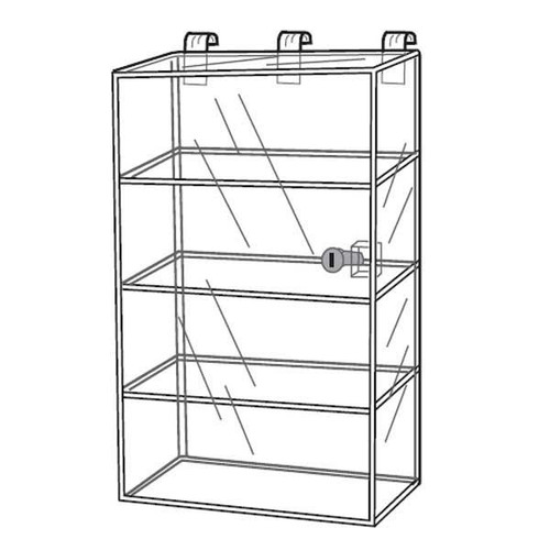 Lockable Acrylic Gridwall Case 3 Or 4 Shelves Lockable Acrylic Gridwall Case 3 Or 4 Shelves