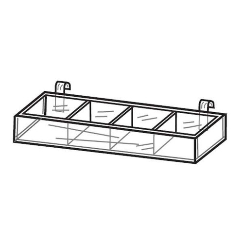 Proacrylics Acrylic Tray w/ Compartment For Gridwall 16x4x3 Proacrylics Acrylic Tray w/ Compartment For Gridwall 16x4x3