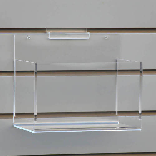 Clear Acrylic Slatwall Bin Single Pocket Clear Acrylic Slatwall Bin Single Pocket